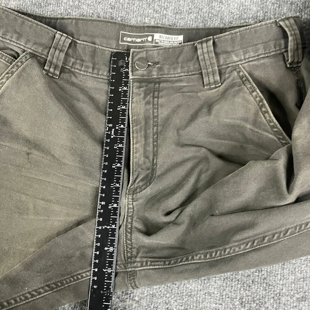 Carhartt Relaxed Fit Pants Mens Size 34x30 Gray Workwear Utility‎ Durable